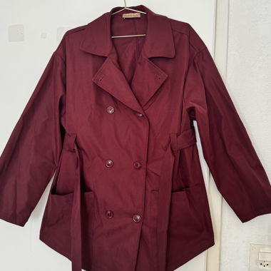 Burgundy Trench Coat