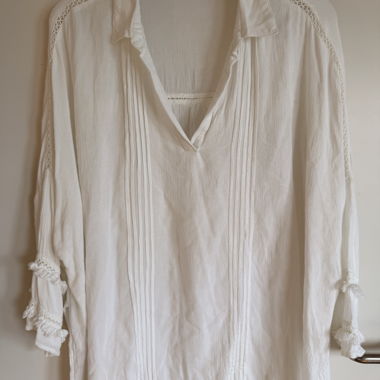 Blusa bianca in pizzo M
