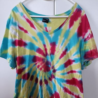 T-Shirt Batik-Muster, Hippie
