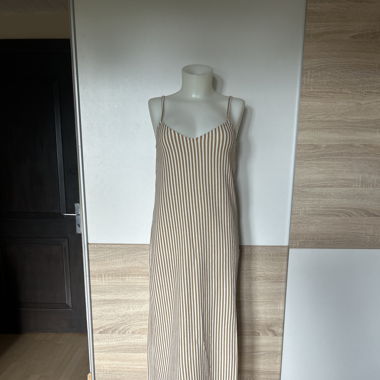 Langes Sommer Kleid weiss beige
