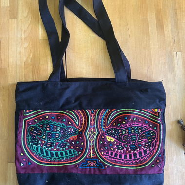 Borsa tote in tessuto colorata