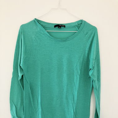 Pull fin turquoise