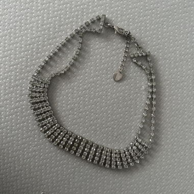 Collana choker con strass