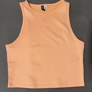 Crop top coste color pesca Divided di H&M