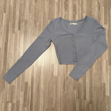 T-shirt manches longues Pull&Bear gris S