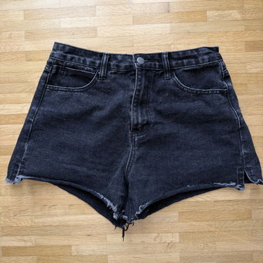 Black Denim Shorts