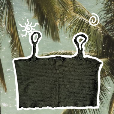 Crop top kaki 