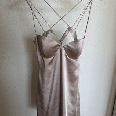 Satin babydoll dress