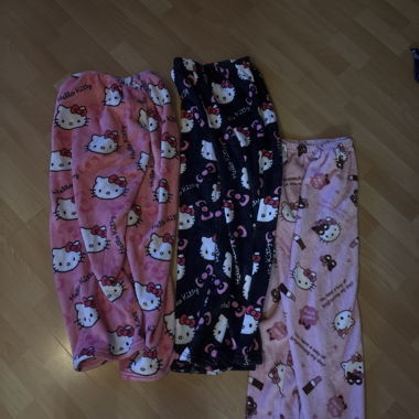 Pantalon de pyjama fluffy Hello Kitty x3