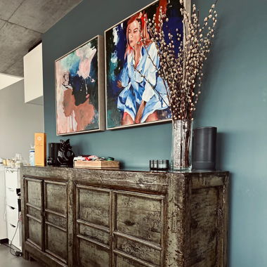 Vintage Highboard aus Asien