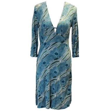 Langarmkleid grün/blau