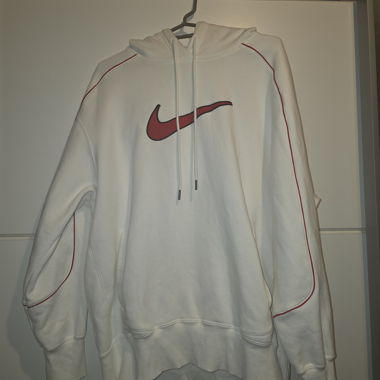 Felpa con cappuccio Nike bianca – taglia S – logo rosso