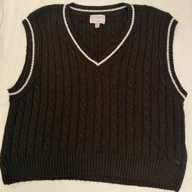 Maglione Senza Maniche Marrone