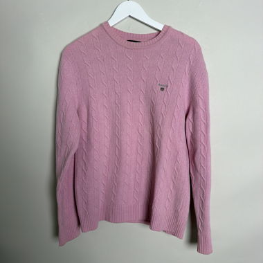 GANT pink cable knit sweater