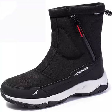 Jimenerms Männer Winter Stiefel Schnee Plüsch Fell