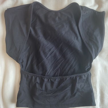 Top dos nu noir Pull & Bear