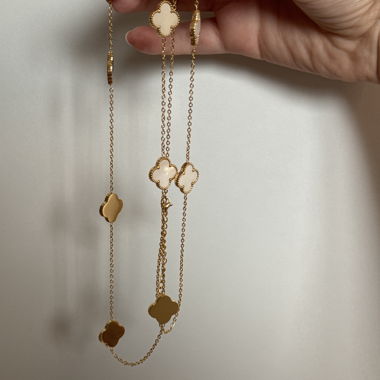 Clover long necklace