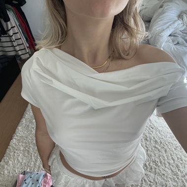 Weisses Off-Shoulder Top
