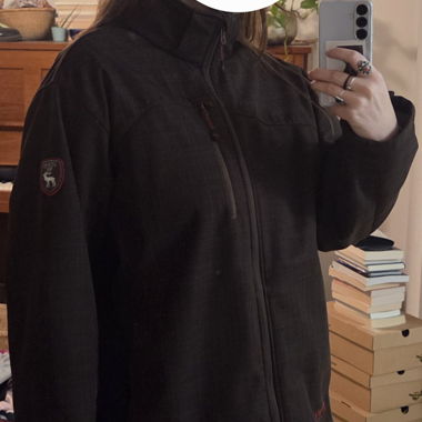 Giacca softshell in pile marrone