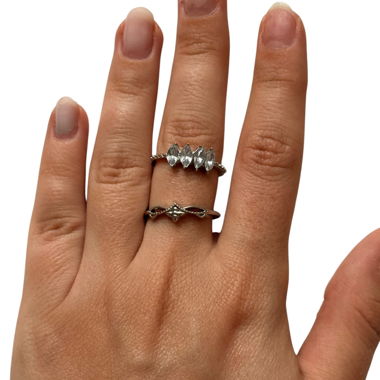 Silberne Stack-Rings-Set
