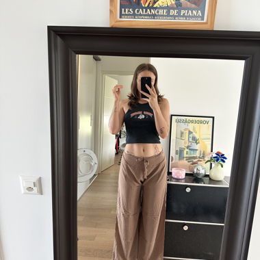 Brown wrap pants