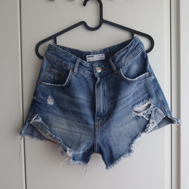Denim high waist shorts