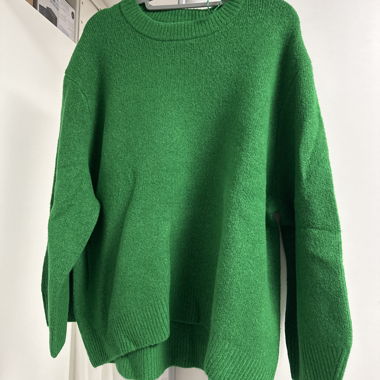 Pull en maille vert