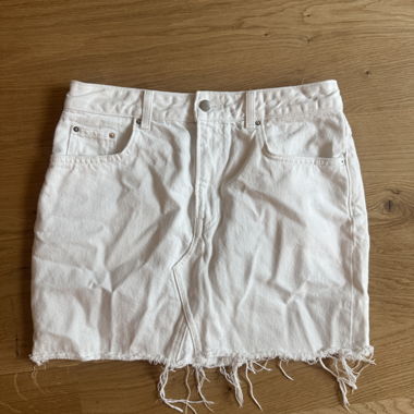 White Denim Skirt