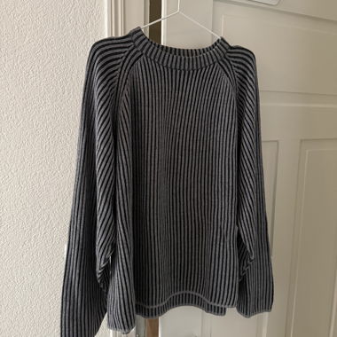 Gray Striped Sweater Vintage