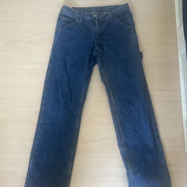 Jean droit en denim bleu