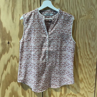 Shirt Altrosa-Weiss - M