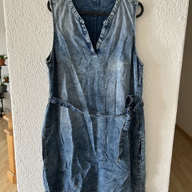 Sleeveless Denim-Style Dress