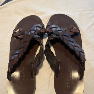 Sandalo Dolce&Gabbana in pelle vintage stile romano
