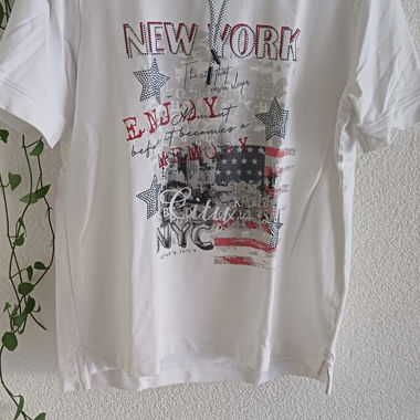 T shirt blanc motif New York 