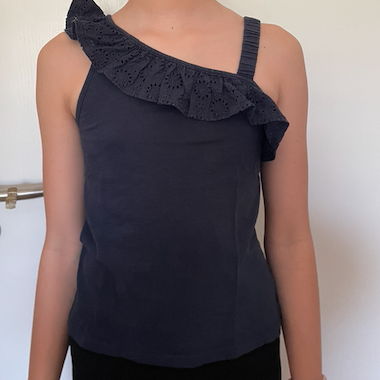 Navy Asymmetrical Top