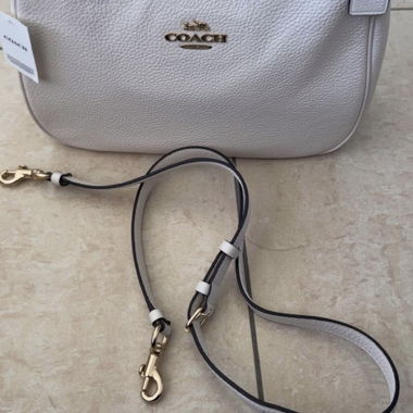 Sac bandoulière Coach gris clair