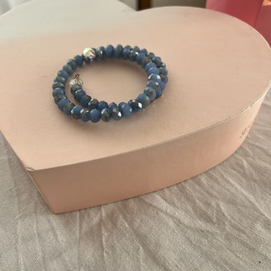 Bracelet perles bleu