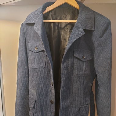Corduroy Long Jacket with Pockets