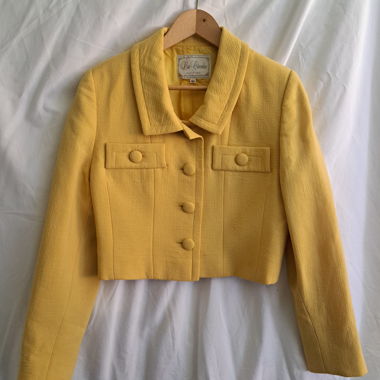Vintage Gelbe Wolljacke 