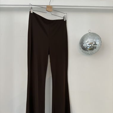 Flared Stoffhose braun - Zara