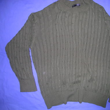 grüner Strickpullover M