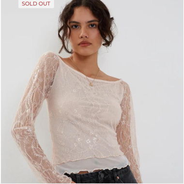 Sequins longsleeve top from Motel