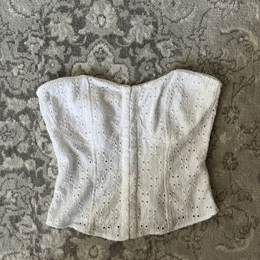 Top corsetto bianco