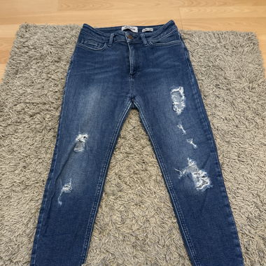 Highwaist skiny petit blue jeans