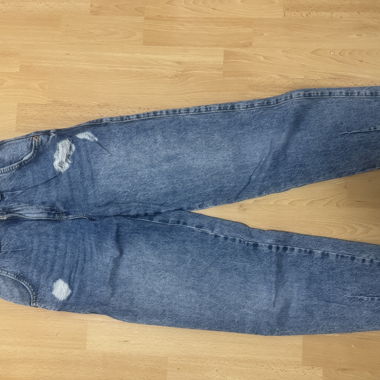 Jeans blu a vita alta