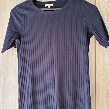 Maglietta a coste Tom Tailor, blu, L