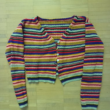 Gestreifte Strick-Cardigan
