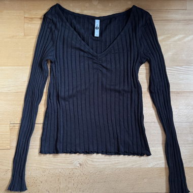 Schwarzer Longsleeve XS