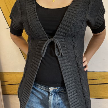 cardigan lungo in maglia