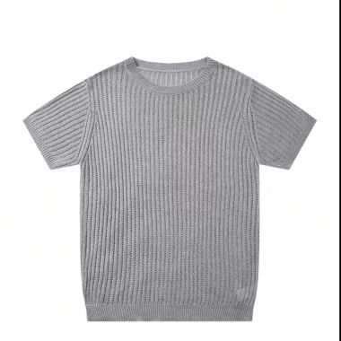 Grey Knit T-Shirt